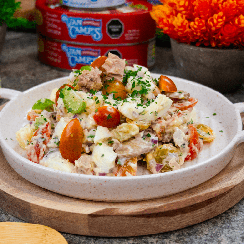 ensalada-de-atun-con-papa-y-champiñones