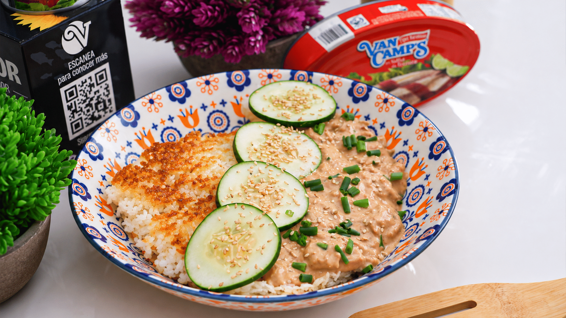 atún-picante-con-arroz-crocante